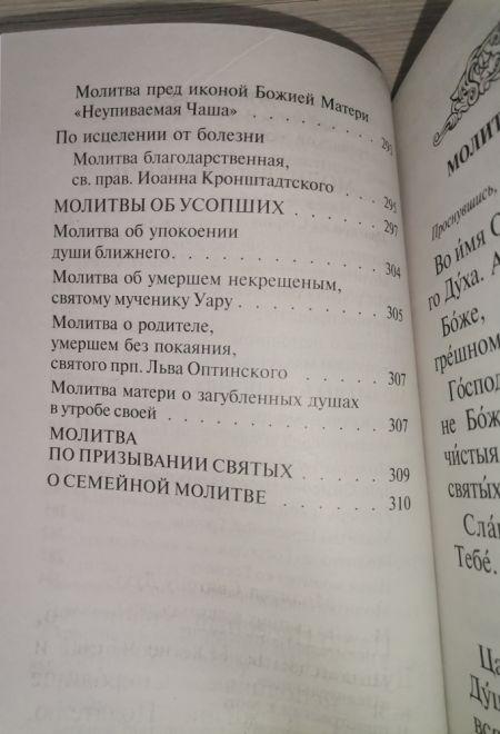 Молитвослов православной семьи в мягкой обложке (Сатисъ)