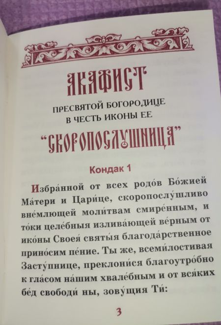 Акафист Пресвятой Богородице в честь иконы Её Скоропослушница (Синтагма)