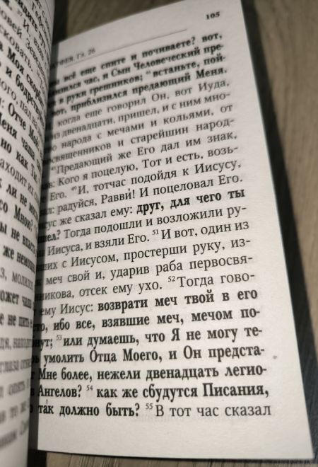 Святое Евангелие с выделенными словами Спасителя (Терирем)