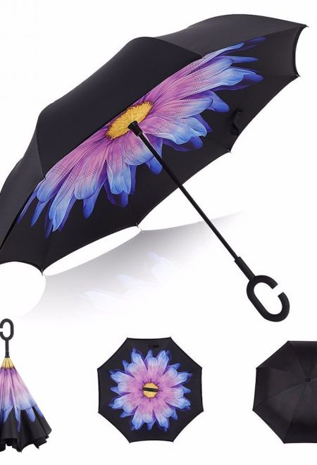Умный двухслойный зонт (зонт наоборот, сухой зонт) TQ6