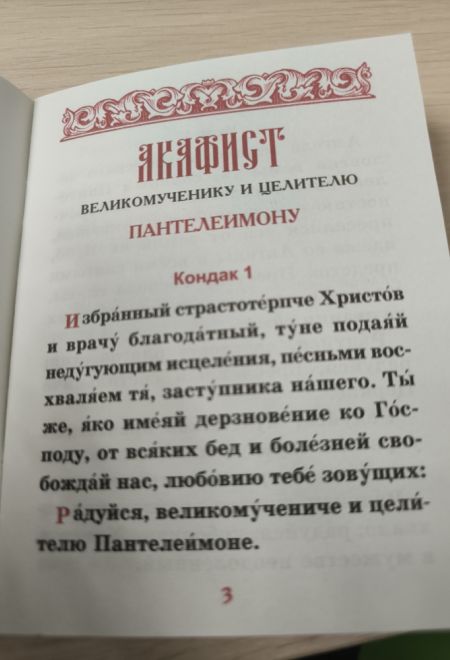Акафист великомученику и целителю Пантелеимону, два цвета (Камно)